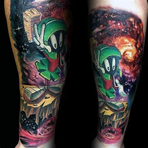 40 Marvin The Martian Tattoo Designs For Men - Cartoon Ink Ideas