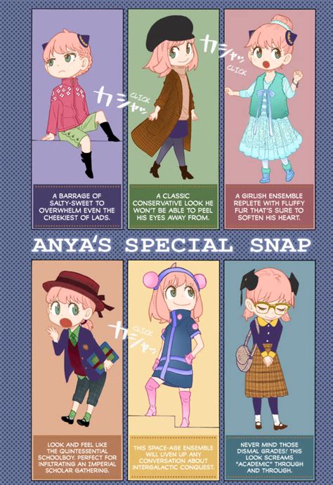 Anya's outfits from ch36! : r/SpyxFamily