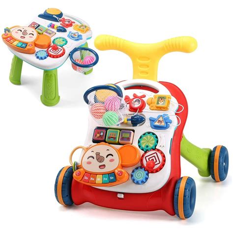 CUTE STONE Sit-to-Stand Learning Walker,2 in 1 Baby Walker,Kids Early ...