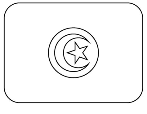 Flag of Tunisia Emoji coloring page | Free Printable Coloring Pages