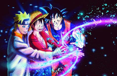 Cool Luffy And Naruto And Goku : Luffy Vs Naruto Wallpaper - It ...