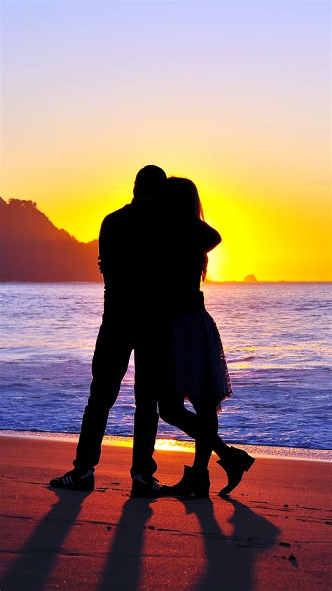 Love Couple Silhouette Sunset Wallpapers - Wallpaper Cave