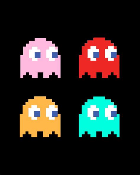 Pacman Ghosts Art Print by KingdomCourageous - X-Small | Pacman ghost ...