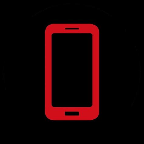 Red and black cell phone icon