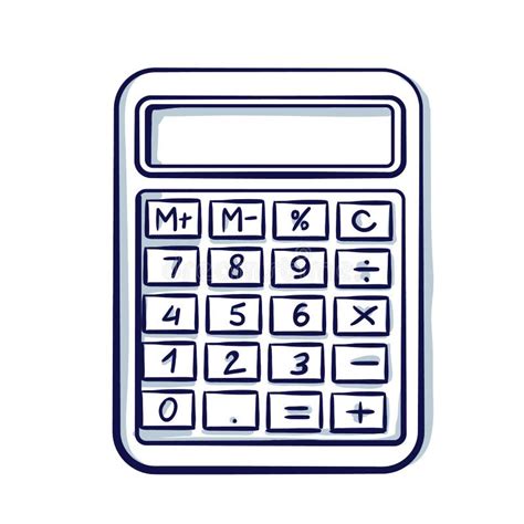 Bosqueje El Ejemplo Retro Del Vector Del Estilo De Una Calculadora ...