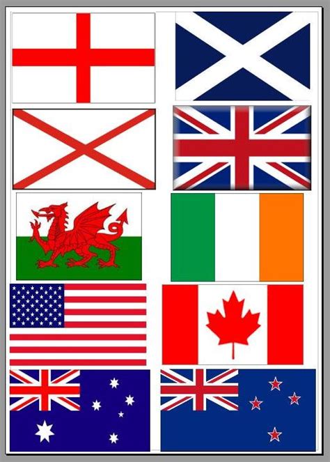 flags of the main English-speaking countries