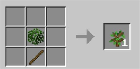 Craftable Oak Sapling Minecraft Data Pack