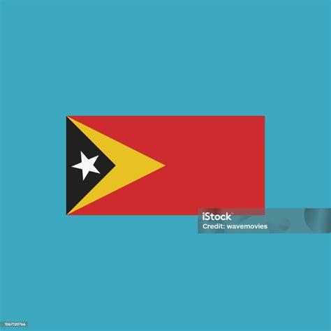 Ikon Bendera Timor Leste Dalam Desain Datar Ilustrasi Stok - Unduh ...