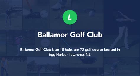 Ballamor Golf Club - Egg Harbor Township, NJ | Local Golf Spot