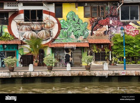 Street art along the Melaka River, Malacca, Malaysia Stock Photo - Alamy