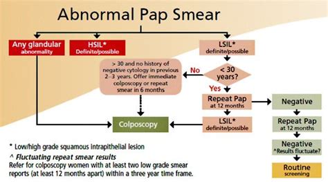 Pap Smear Results Chart