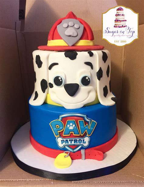 Paw patrol Marshall birthday cake! Facebook.com/SugarOnTopCakes ...