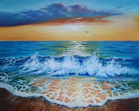 Sunrise A NEW CHANCE realistic sea painting Art & Collectibles Painting ...