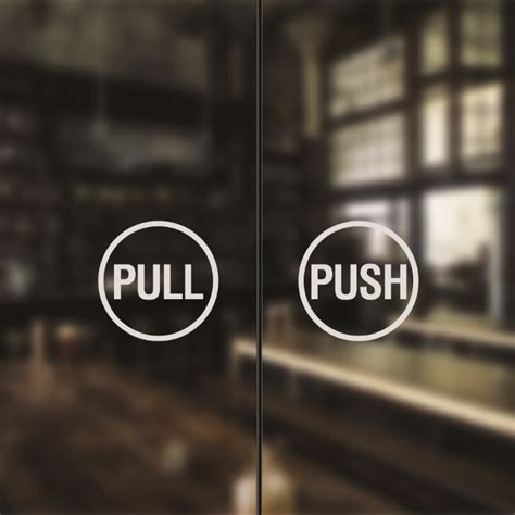 Push Pull Door Stickers - Urban Artwork