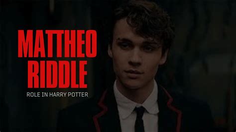 Mattheo Riddle Role in Harry Potter - A Complete Character Story ...