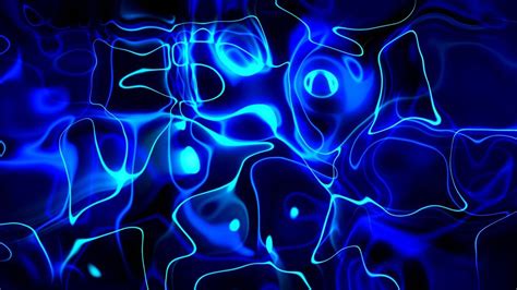 Bright Abstract Neon Blue Lines Looped Animation Video Background ...