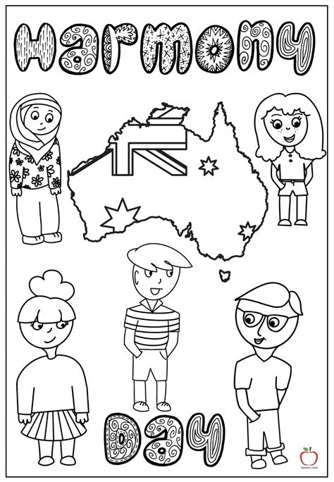 Racial Harmony Day Colouring Pages