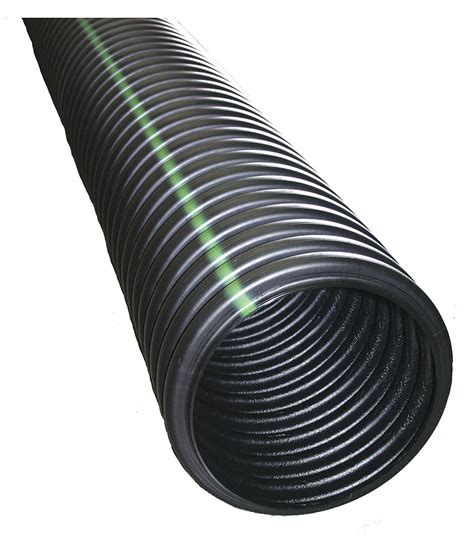 ADVANCED DRAINAGE SYSTEMS 10 ft Single Solid Drainage Pipe, 3 in Pipe ...