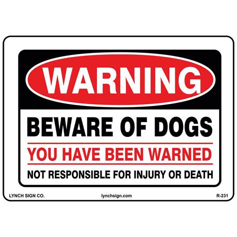 Beware Of Dog Sign Printable