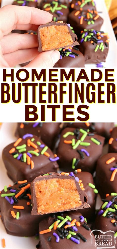 HOMEMADE BUTTERFINGER BITES - Butter with a Side of Bread