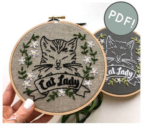 Cat embroidery patterns