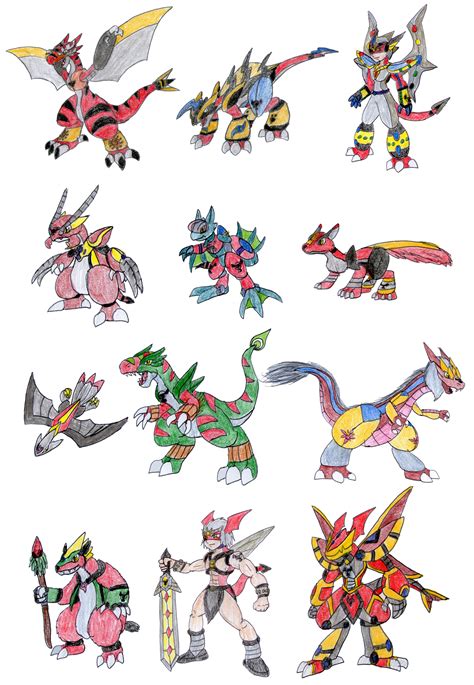 Guilmon's Armor Digivolutions Complete by MegaloRex on DeviantArt