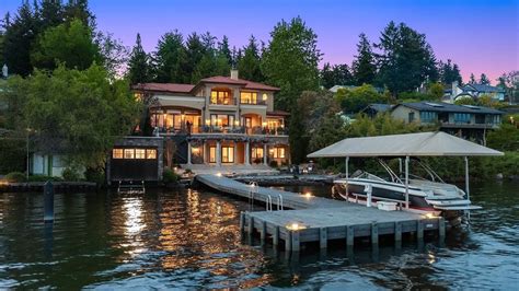 This $12,750,000 Dramatic lakefront home in Kirkland Washington is a ...