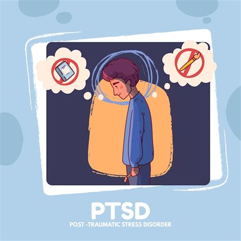 Free Vector | Hand drawn ptsd illustration