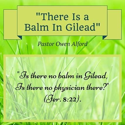 There Is a Balm In Gilead - CHRIST BIBLE CHURCH