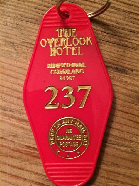 On Sale! The SHINING OVERLOOK Hotel Room 237 KEYCHAIN, key fob horror ...