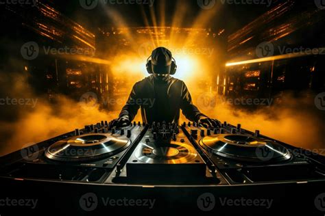 dark music background with playing DJ 27108944 Stock Photo at Vecteezy