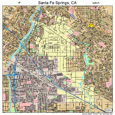 Santa Fe Springs California Street Map 0669154