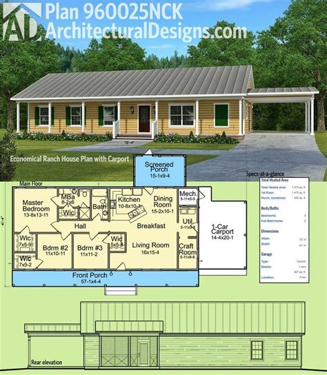 Simple Farmhouse Plans One Story