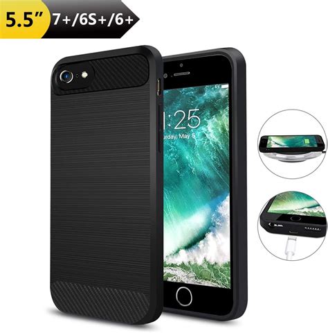 Amazon.com: Qi Wireless Charging Case for iPhone 7 Plus 6S Plus 6 Plus ...