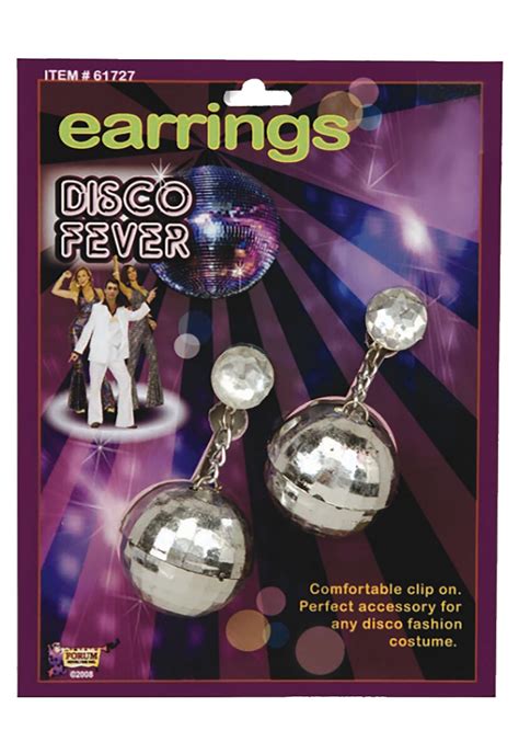 Silver Disco Ball Earrings Accessory | Costume Jewelry