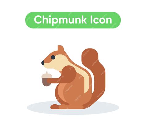 Premium Vector | Chipmunk animal vector emoji icon illustration