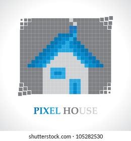 Pixel House Design Stock Vector (Royalty Free) 105282530 | Shutterstock