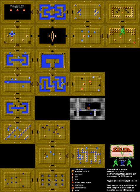 The Legend of Zelda - Level 4 Snake Quest 1 Map