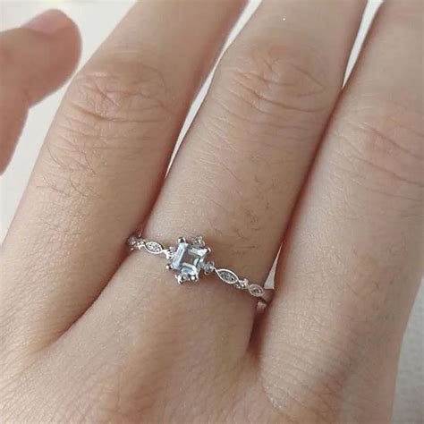 Simple Ring Silver Crystal Rings For Women Fashion Jewelry Rings ...