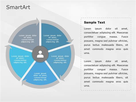 SmartArt Cycle Segmented Cycle 5 Steps