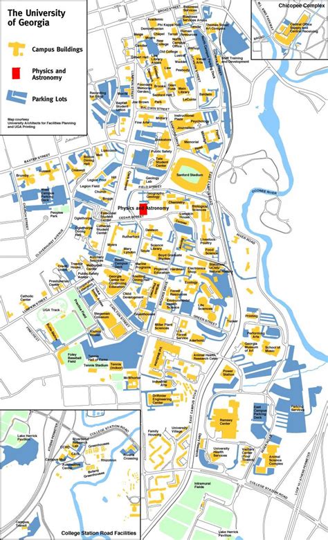 Uga campus map - University of Georgia map (United States of America)