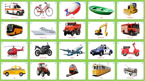 FlashCards For Kids: Transportation (20 Cards) Flashcards for Kids