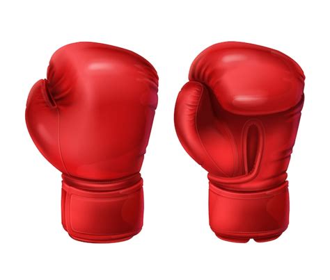 Free Vector | Realistic pairs of red boxing gloves