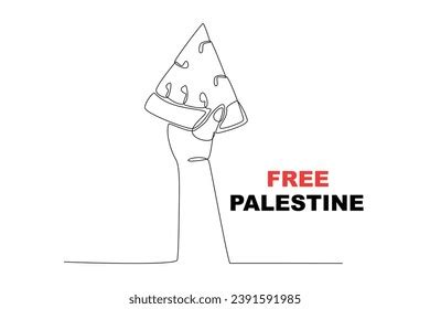 Free Palestine Illustration Palestine Solidarity Oneline Stock Vector ...