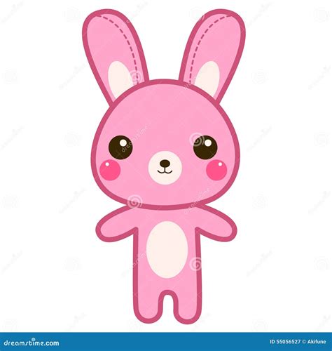 Cute Pink Bunny Cartoon Cartoon Vector | CartoonDealer.com #55056527