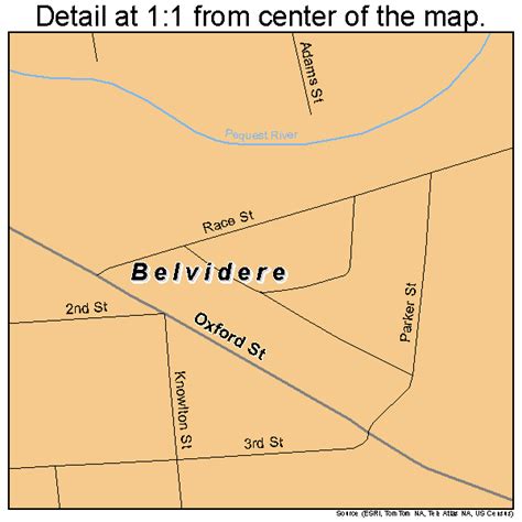 Belvidere New Jersey Street Map 3404990