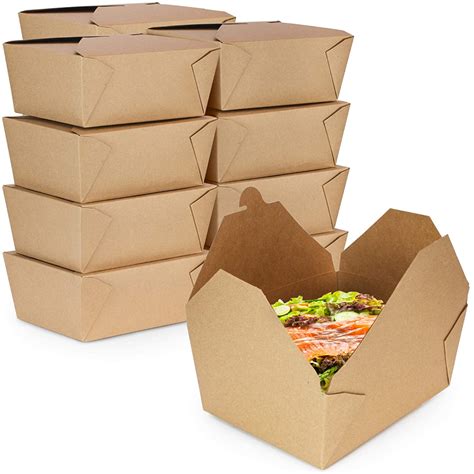 Amazon.com: [33 Pack] 112 oz Paper Take Out Containers 8.8 x 6.5 x 3.5 ...