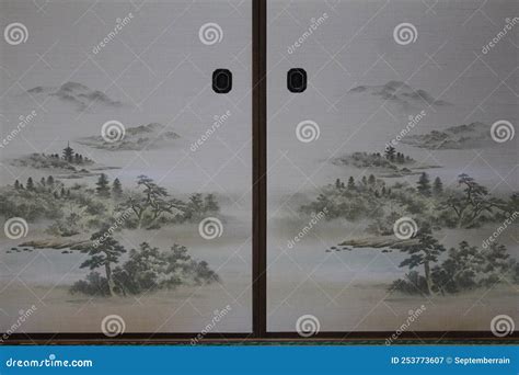 Fusuma Sliding Door Dividers And Tatami Mats In Washitsu Royalty-Free ...