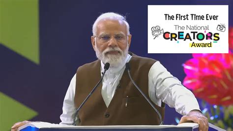 PM Modi calls for 'Create on India' movement at National Creators Award