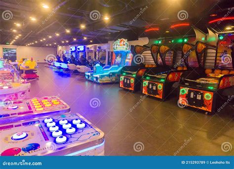 Game Center, Entertainment Playground in a Shopping Center. Various ...